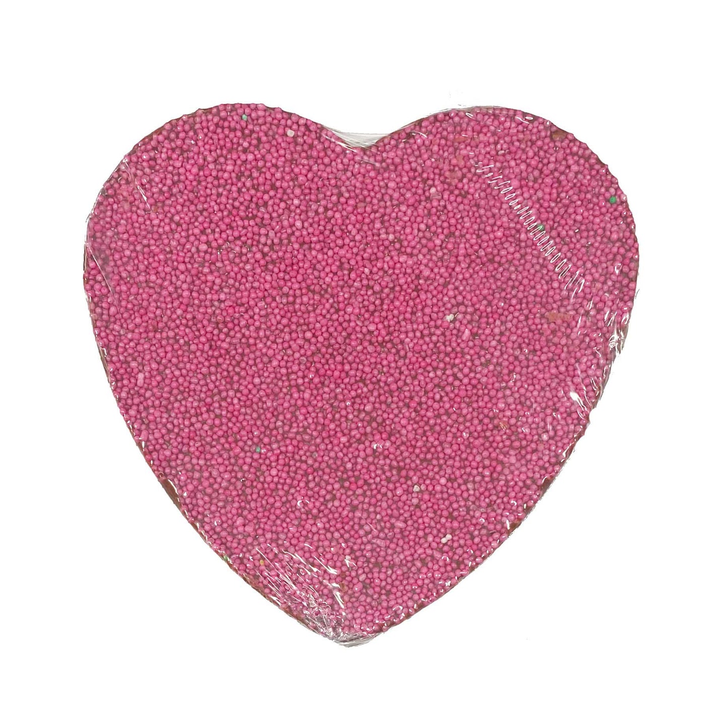 PINK Freckle Heart Milk Choc, topped with 100s and 1000s 150g
