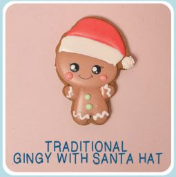 Traditional Red - Gingy With Santa Hat Gingerbread 40g