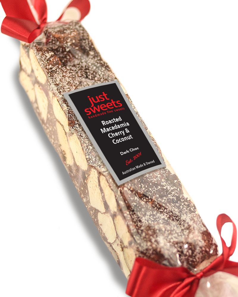 Dark Choc Macadamia Cherry & Coconut Bonbon Rock Road Bonbon 300g