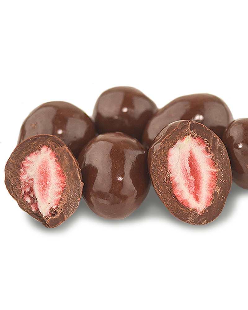 Dark Premium Couverture Chocolate Coated Freeze Dried Strawberries 150g