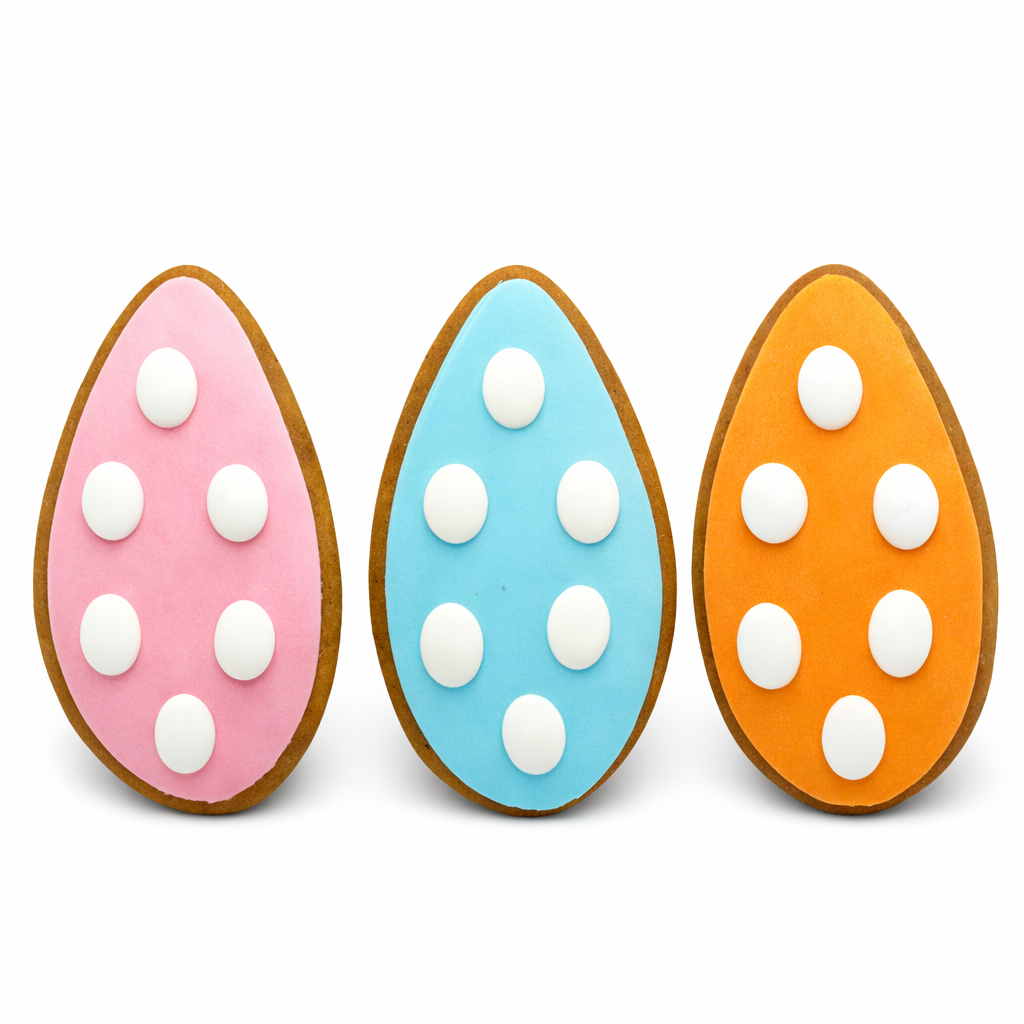 Egg Blue, Orange & Pink with White Dots Easter Honey Bread 33g