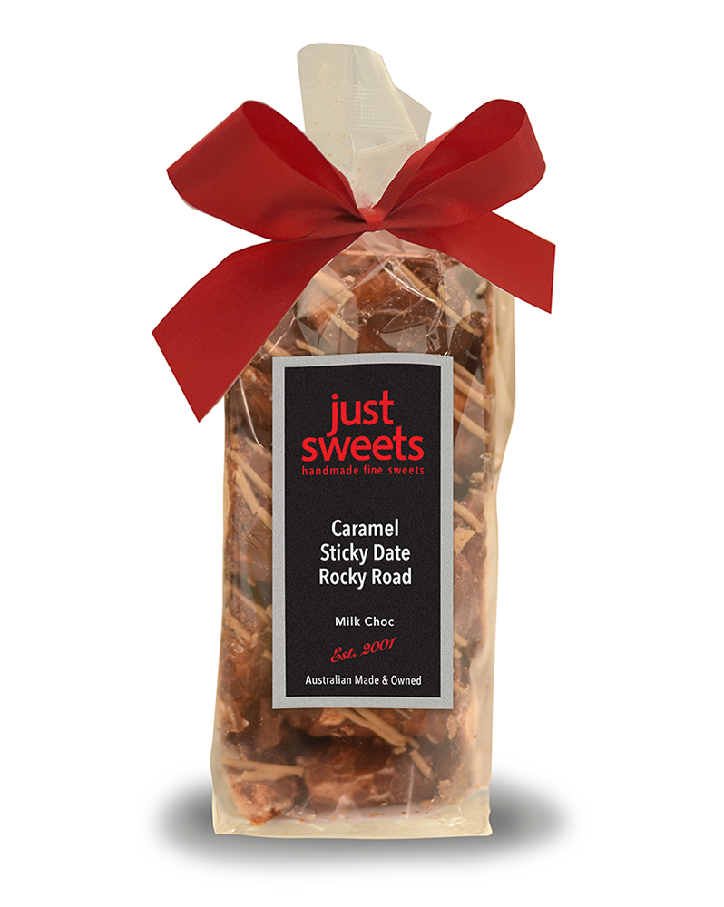 Milk Choc Sticky Date Caramel Rocky Road 150g