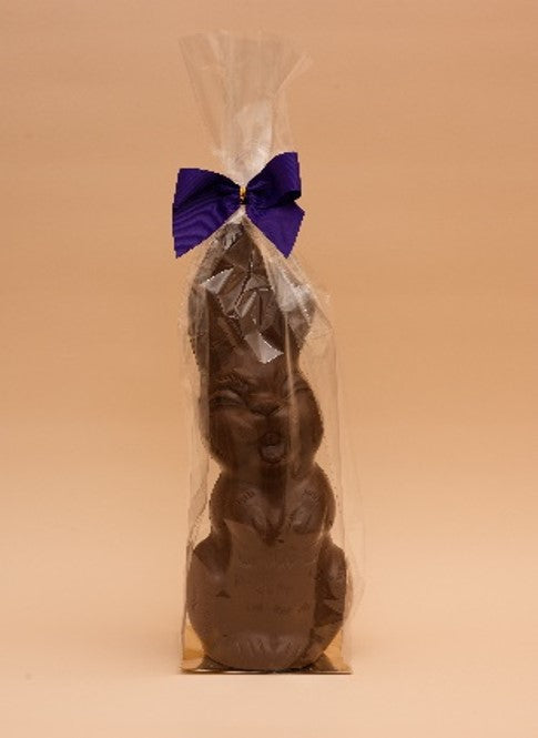 Milk Chocolate Bunny made using the finest Belgian chocolate 200g - Gift Bag With Bow (Pickup in store only)