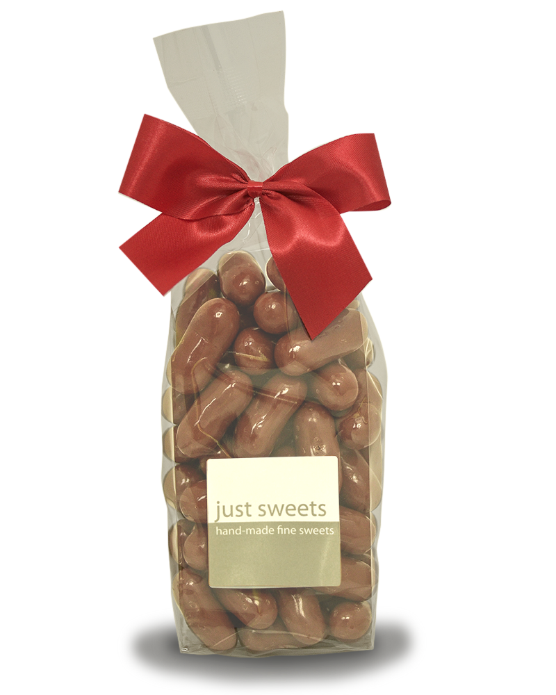 Milk Premium Couverture Chocolate Black Licorice Bullets 250g