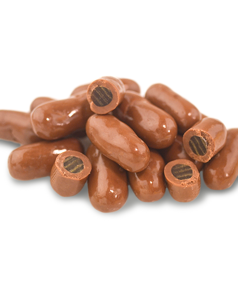 Milk Premium Couverture Chocolate Black Licorice Bullets 250g