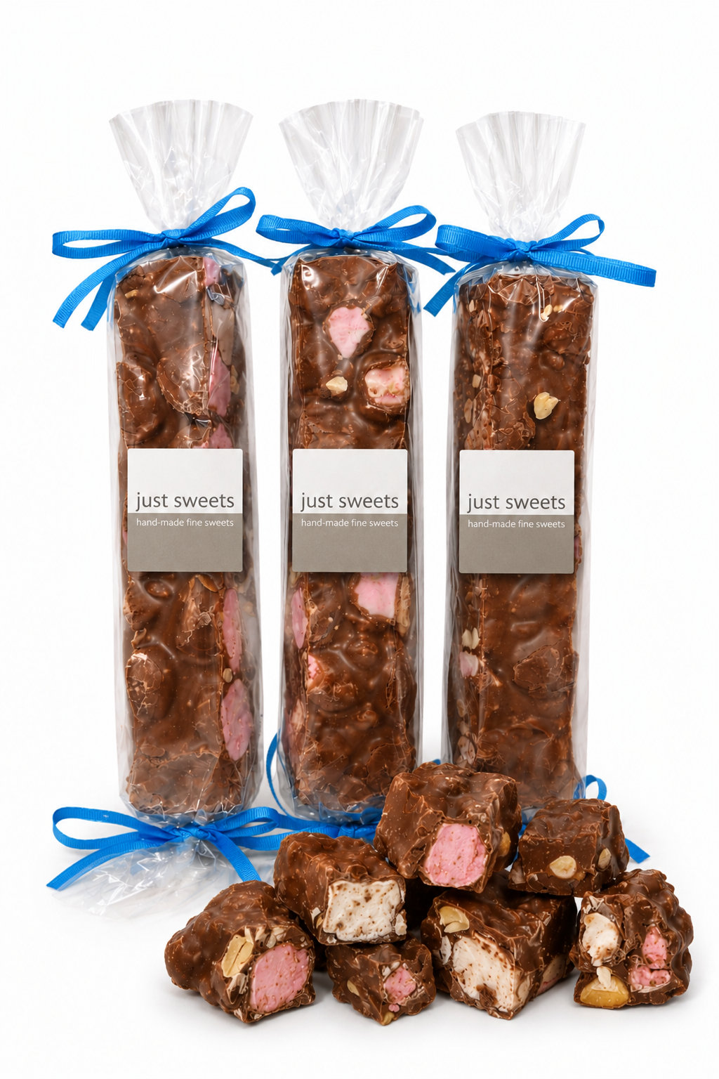 Milk Chocolate Turkish Delights, Toasted Coconuts & Roasted Peanuts Rocky Road 130g