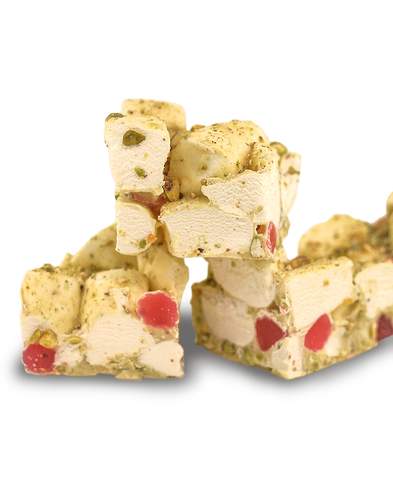 Pistachio & Raspberry White Choc Rocky Road 300g