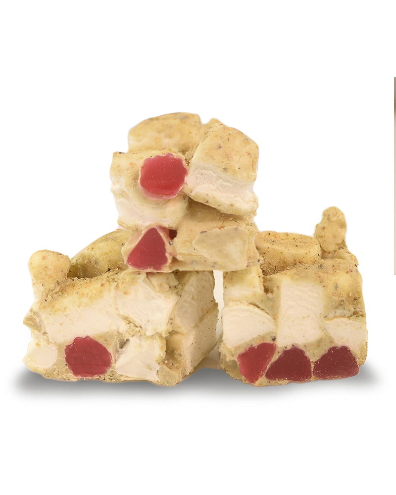 Pistachio & Raspberry White Choc Rocky Road 150g