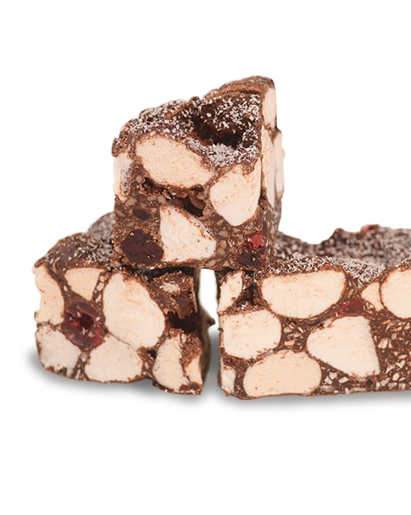 Dark Choc Macadamia Cherry & Coconut Bonbon Rock Road Bonbon 300g