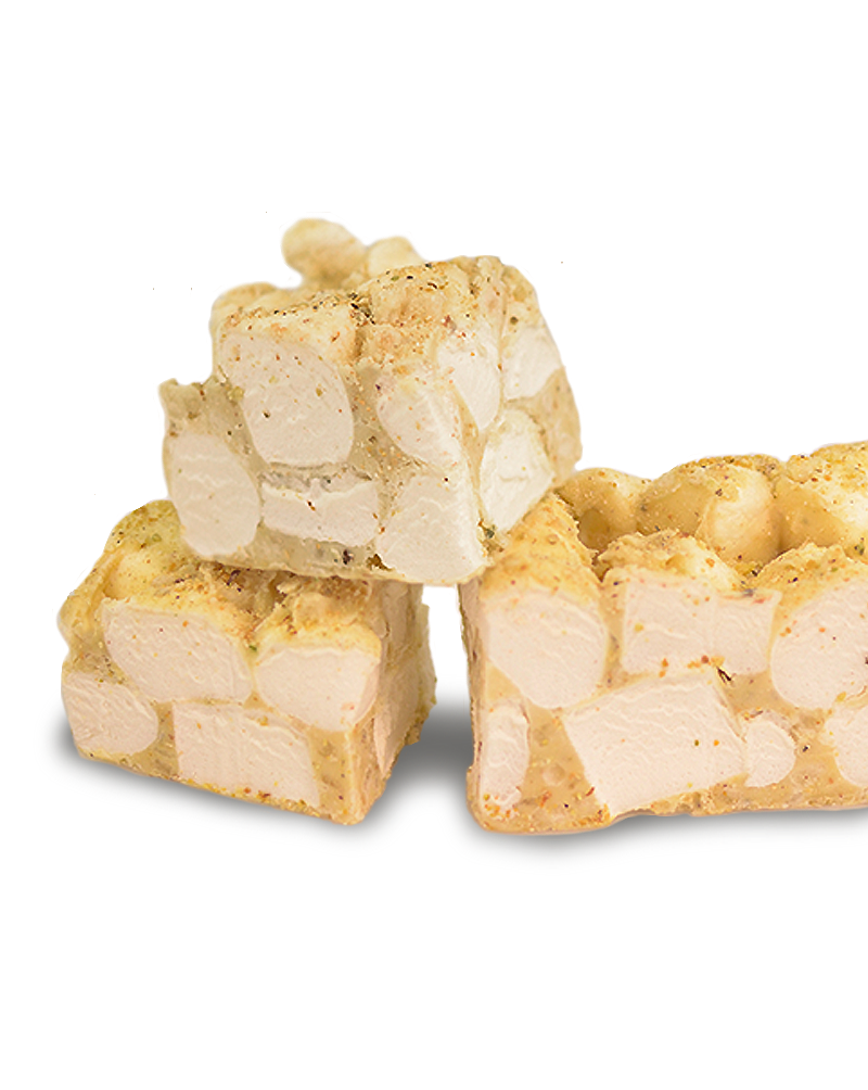 White Choc Limoncello & Pistachio Rocky Road 150g