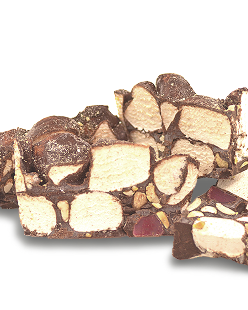 Raspberry Jellies & Roasted Peanuts Milk Choc 200g
