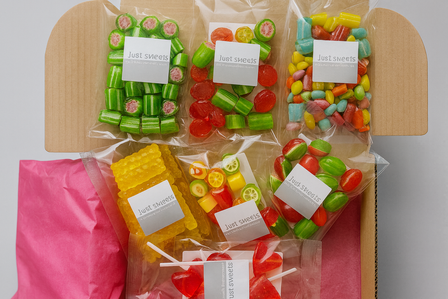 Rock Candy Lolly Bag Mystery Box x7 Assorted Flavours