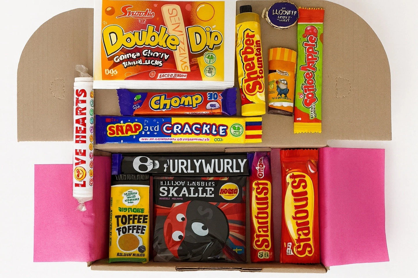 UK, United Kingdom, England Lolly Gift Box Candy Mystery Hamper