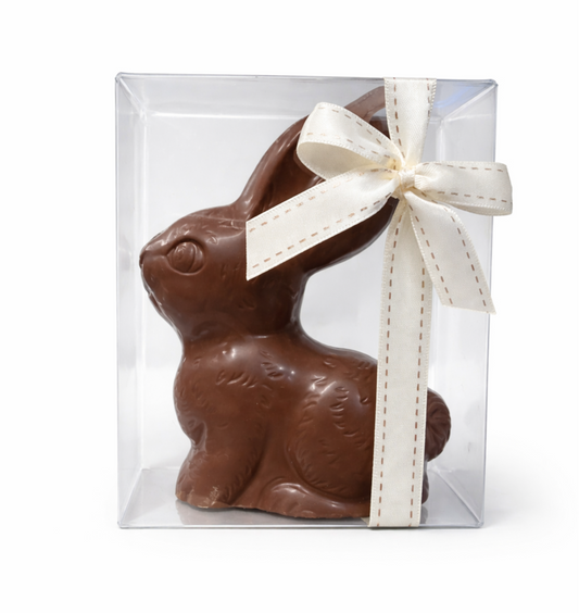 Milk Belgian Chocolate Picnic Bunny 70g - Acetate Gift Box with Bow  (Pickup in store only)