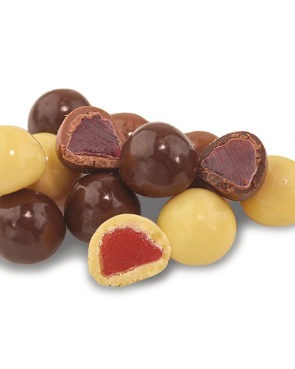 Assorted Premium Couverture Chocolate Coated Raspberries 350g