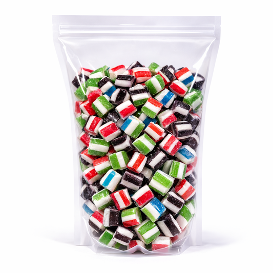 Assorted Flavoured Humbugs Rock Candy 1 kg