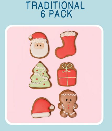 Hand Piped Traditional 6 Pack Gingerbread Minis 90g