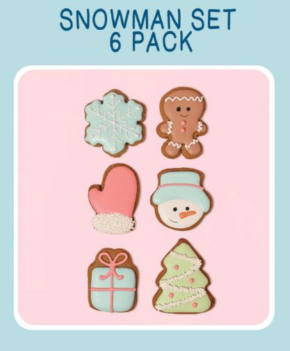 Hand Piped Snowman 6 Pack Gingerbread Minis 90g