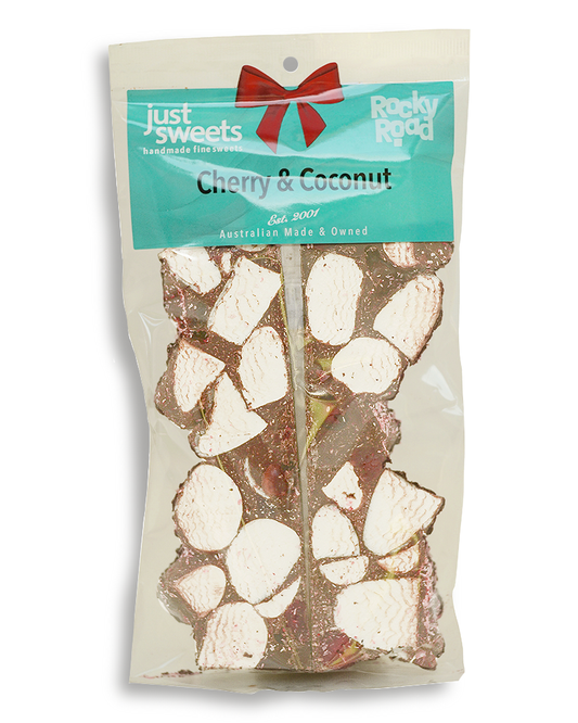 Glace Cherries & Coconut Dark Choc 200g