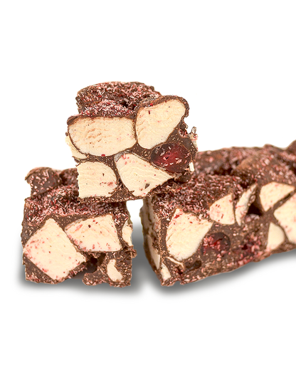 Glace Cherries & Coconut Dark Choc Rocky Road 300g