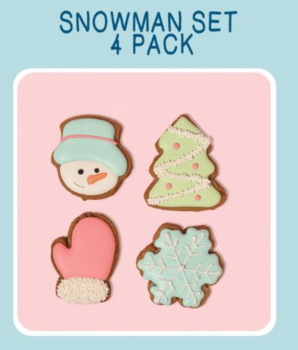 Hand Piped Snowman 4 Pack Gingerbread Minis 60g