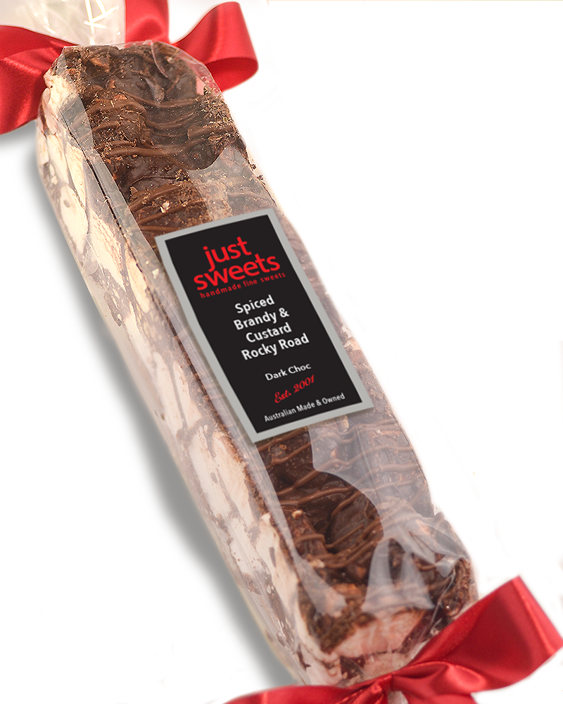 Dark Choc Spiced Brandy Custard Rocky Road 300g