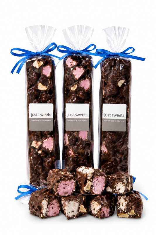 Dark Chocolate Turkish Delights, Toasted Coconuts & Roasted Peanuts Rocky Road 130g