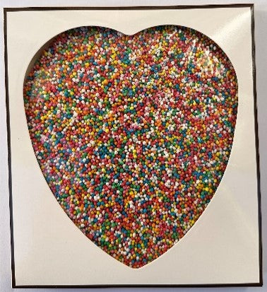 Freckle Heart Milk Choc With 100s and 1000s 250g - Gift Box