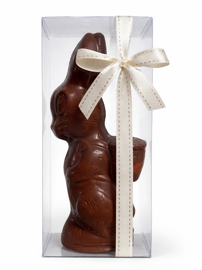 Milk Belgian Chocolate Picnic Bunny 125g - Acetate Gift Box with Bow  (Pickup in store only)