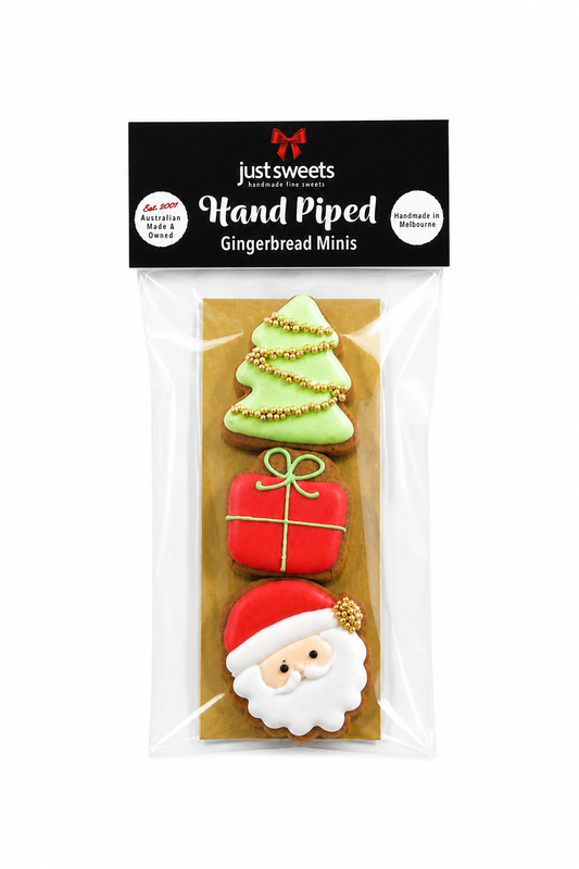 Hand Piped Traditional 3 Pack Gingerbread Minis 45g