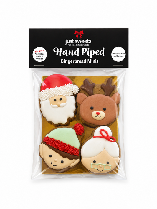 Hand Piped Traditional 4 Pack Gingerbread Minis 60g