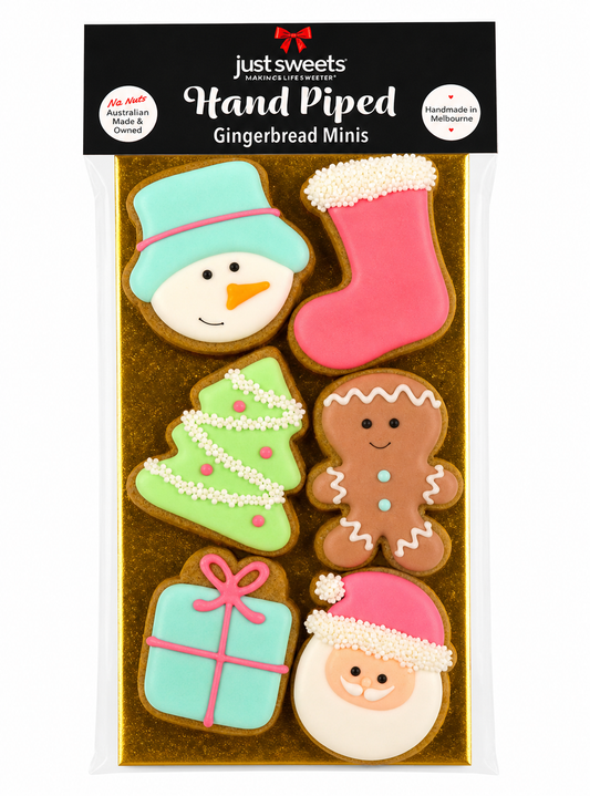 Hand Piped Snowman 6 Pack Gingerbread Minis 90g
