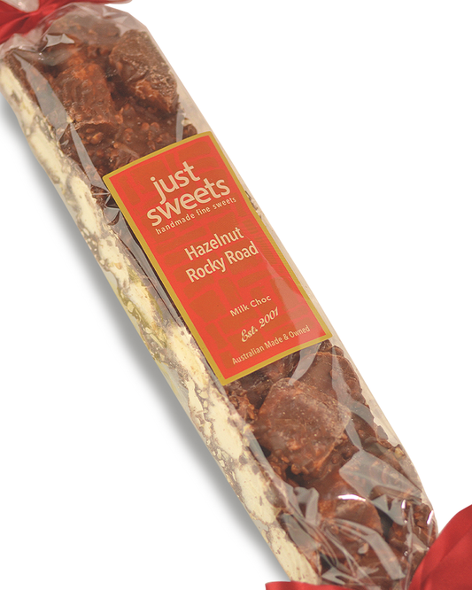 Hazelnut & Cranberry Milk Choc Rocky Road 300g