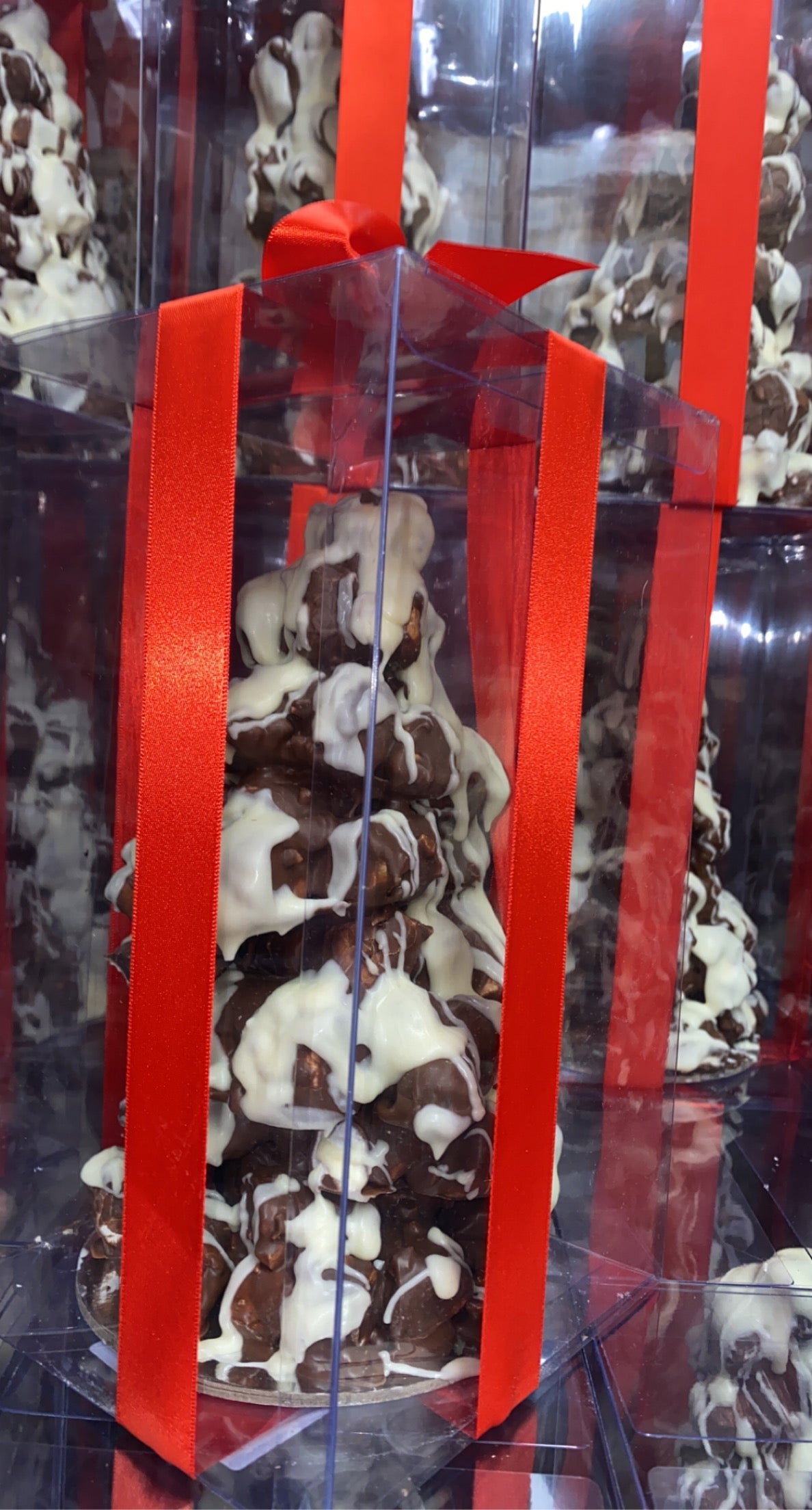 Milk Rocky Road Christmas Tree 500g Acetate Box with bow **PICKUP ONLY**