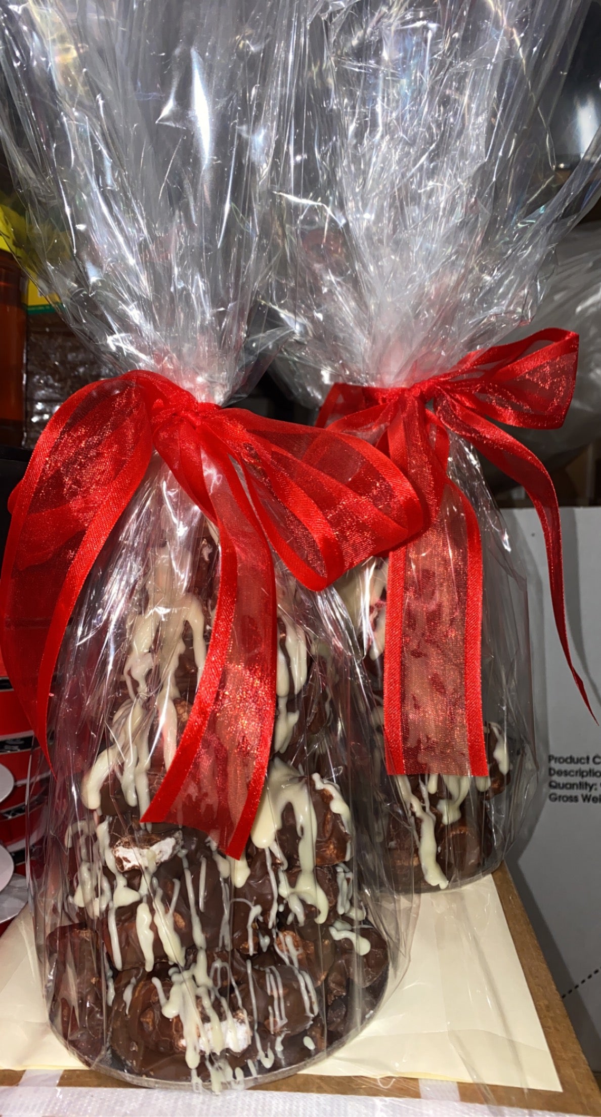 Milk Rocky Road Christmas Tree 500g Cello Wrapped with bow **PICKUP ONLY**