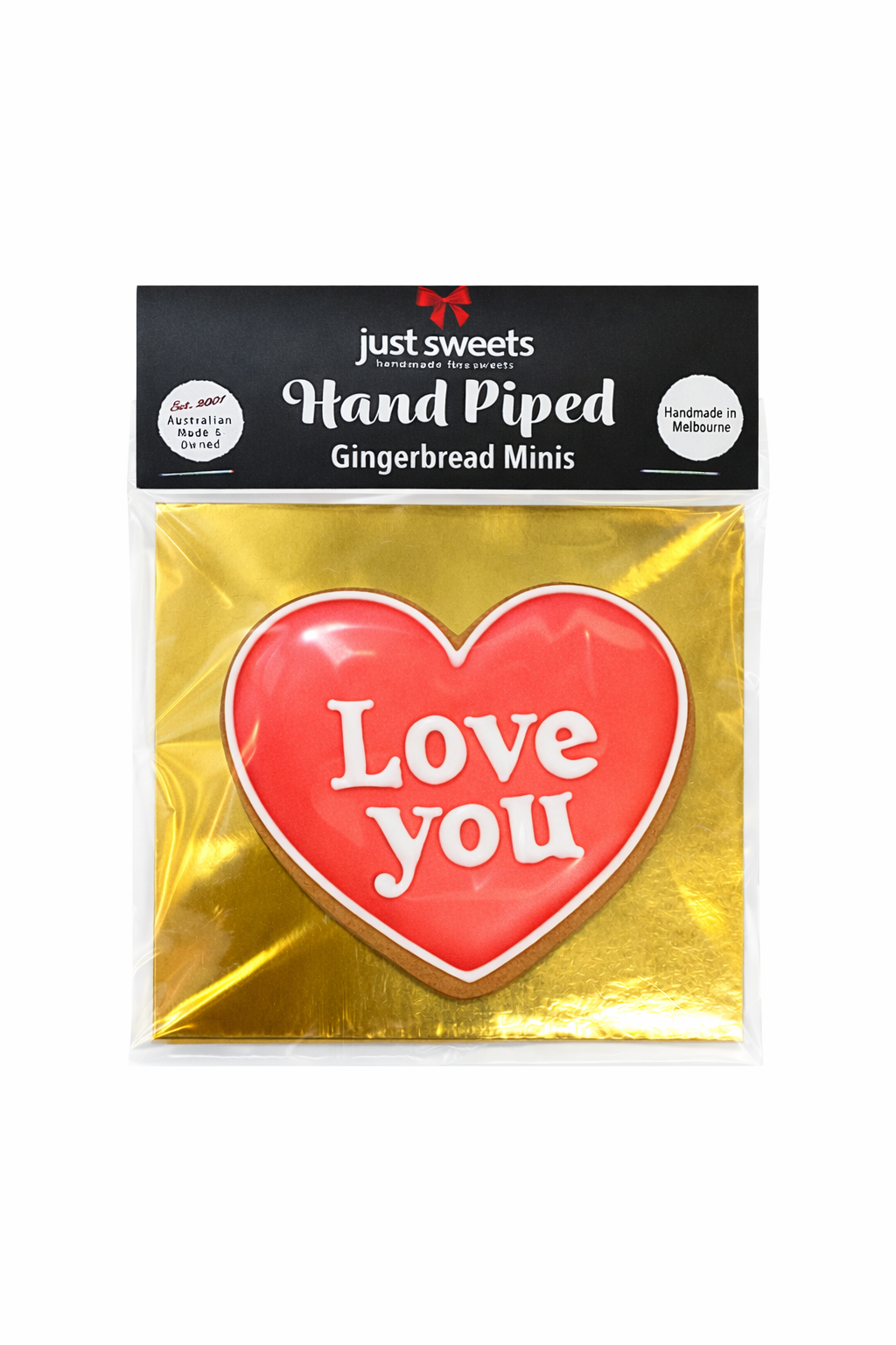 Love You Gingerbread Heart 40g