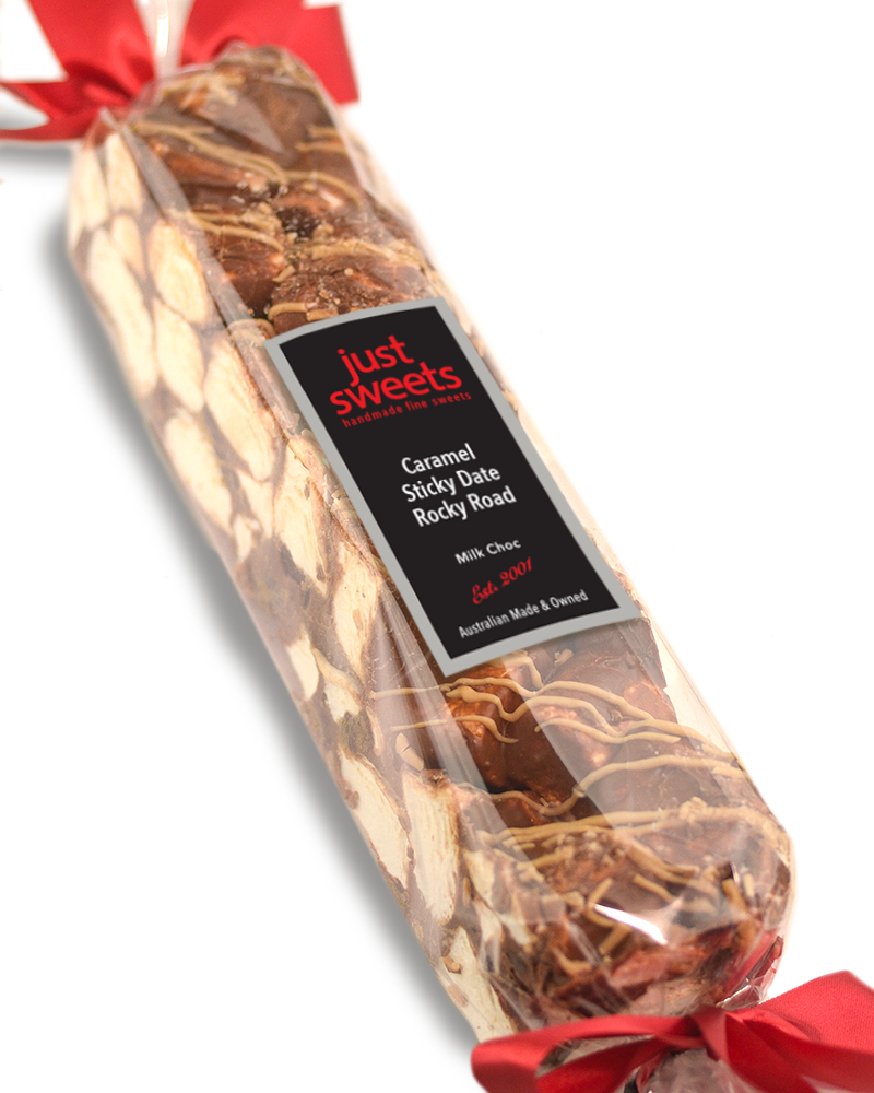 Milk Choc Sticky Date Caramel Rocky Road Bonbon 300g