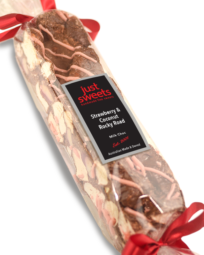 Strawberries & Coconut Milk Choc Rocky Road Bonbon 300g