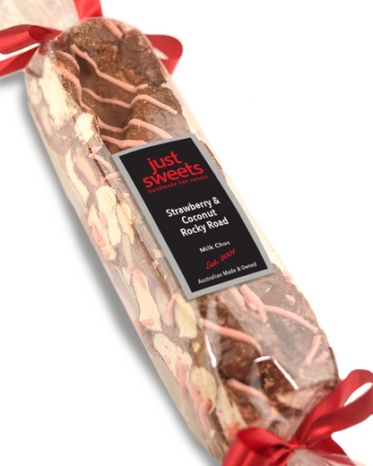 Strawberries & Coconut Milk Choc Rocky Road Bonbon 300g
