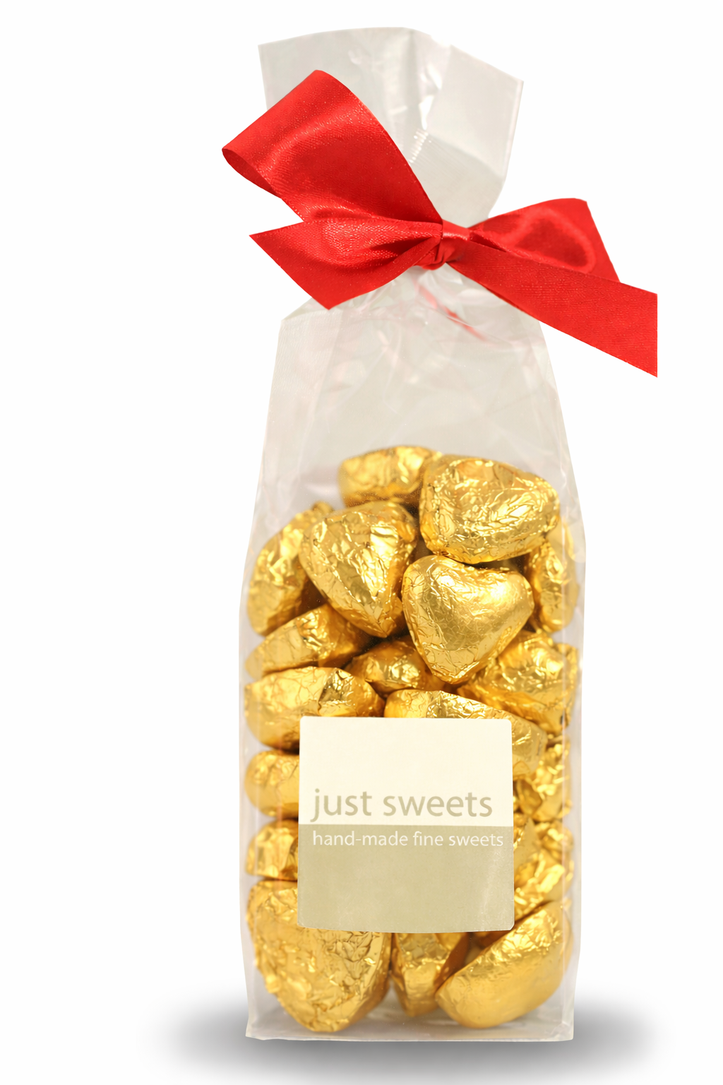 Milk Choc Hearts Gold Foiled Hearts 200g
