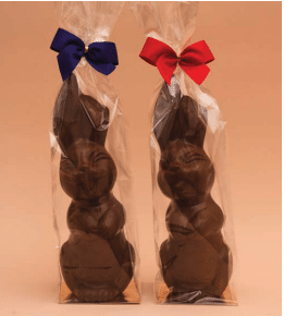 Milk Chocolate Bunny made using the finest Belgian chocolate 500g - Gift Bag With Bow  (Pickup in store only)
