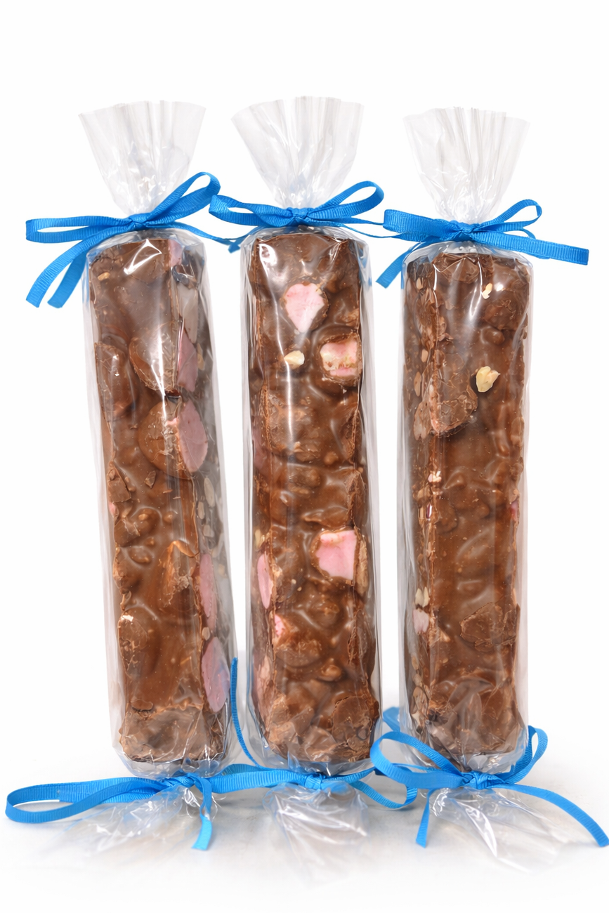 Milk Chocolate Turkish Delights, Toasted Coconuts & Roasted Peanuts Rocky Road 130g