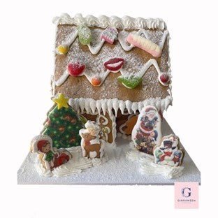 Extra-large Gingerbread House Empty Acetate Box, Ribbon and Bow **PICKUP ONLY**