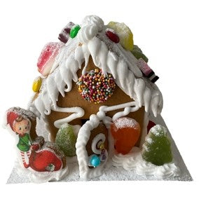 Small Gingerbread House 400g Acetate Box, Ribbon and Bow **PICKUP ONLY**
