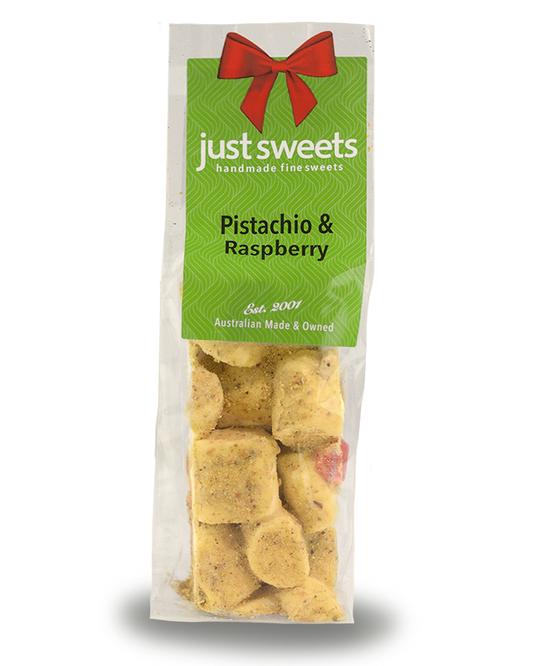 Pistachio & Raspberry White Choc Rocky Road 150g