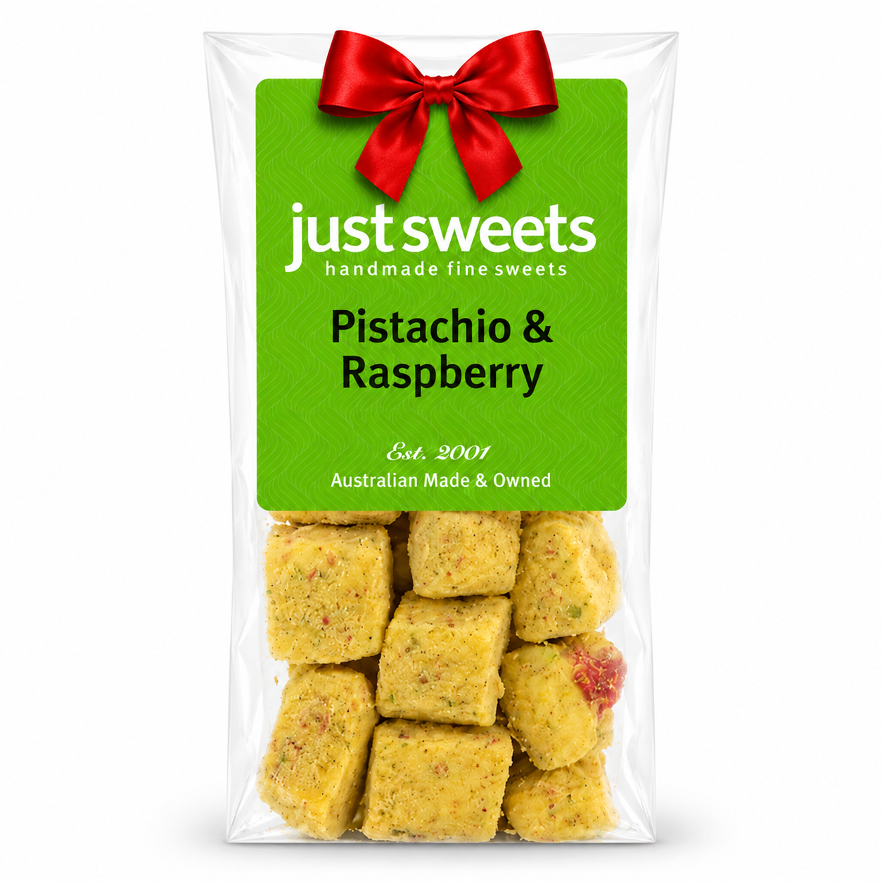 Pistachio & Raspberry White Choc Rocky Road 150g