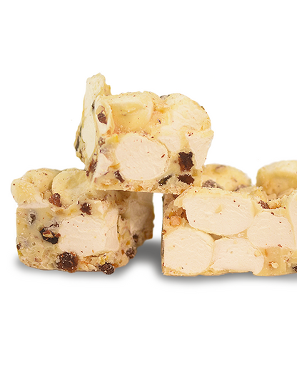 White Choc Traditional Panettone With Citrus & Almond Rocky Road Bonbon 300g