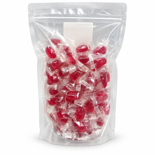 Raspberry Drops Individually Wrapped Rock Candy 500g