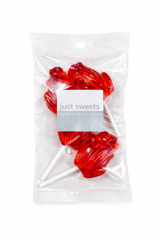 Red Frogs Rock Candy Lollipops (4pk) 60g