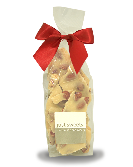 Roasted Almonds White Choc Slab 200g